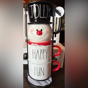 Rae Dunn Frosty the Snowman Mug Set